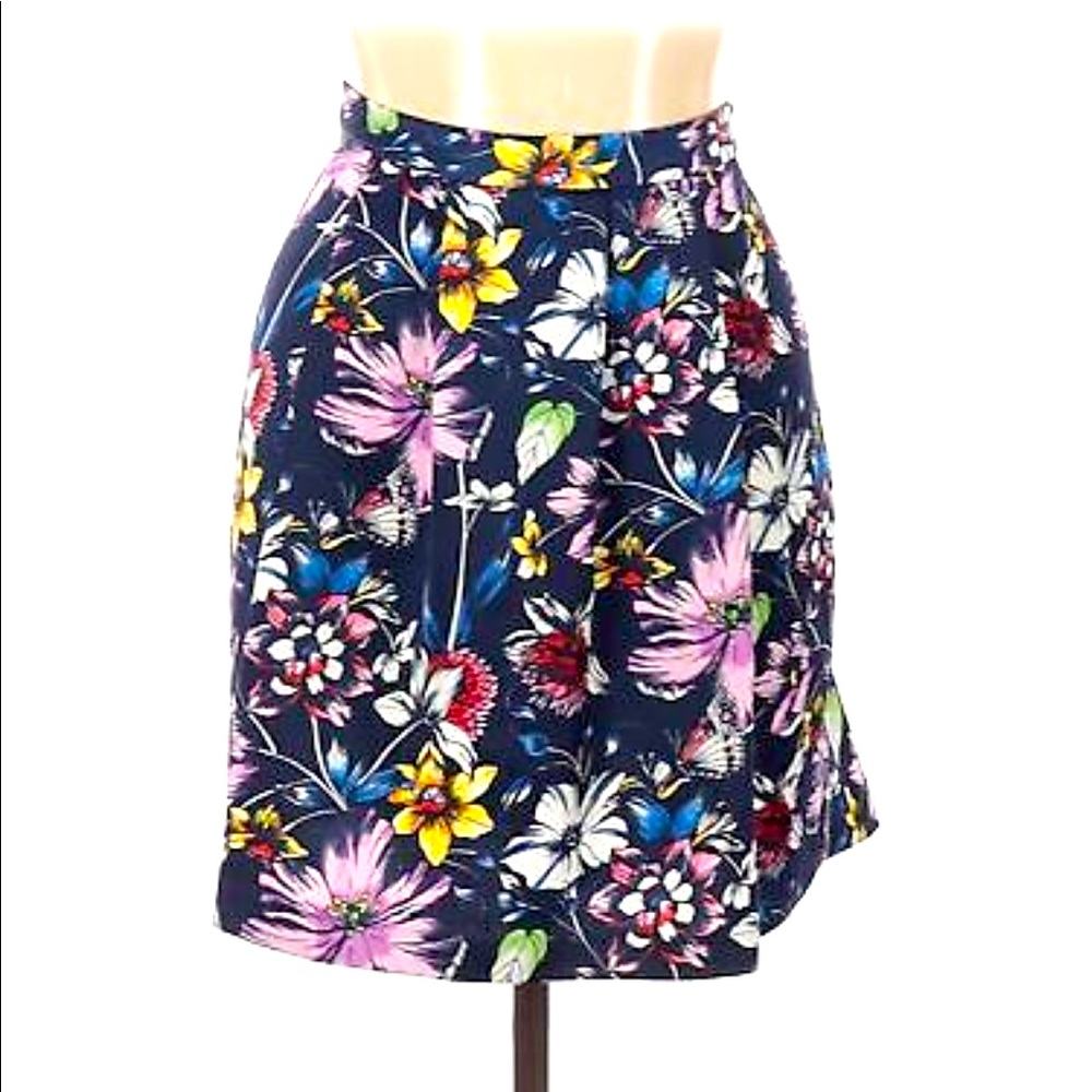 Lord and Taylor Floral Pleated Skirt